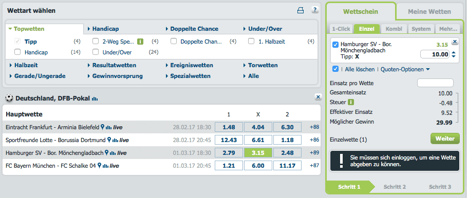 bet-at-home dfbpokal quoten