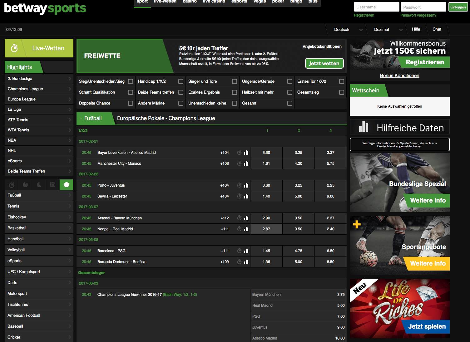 betway website