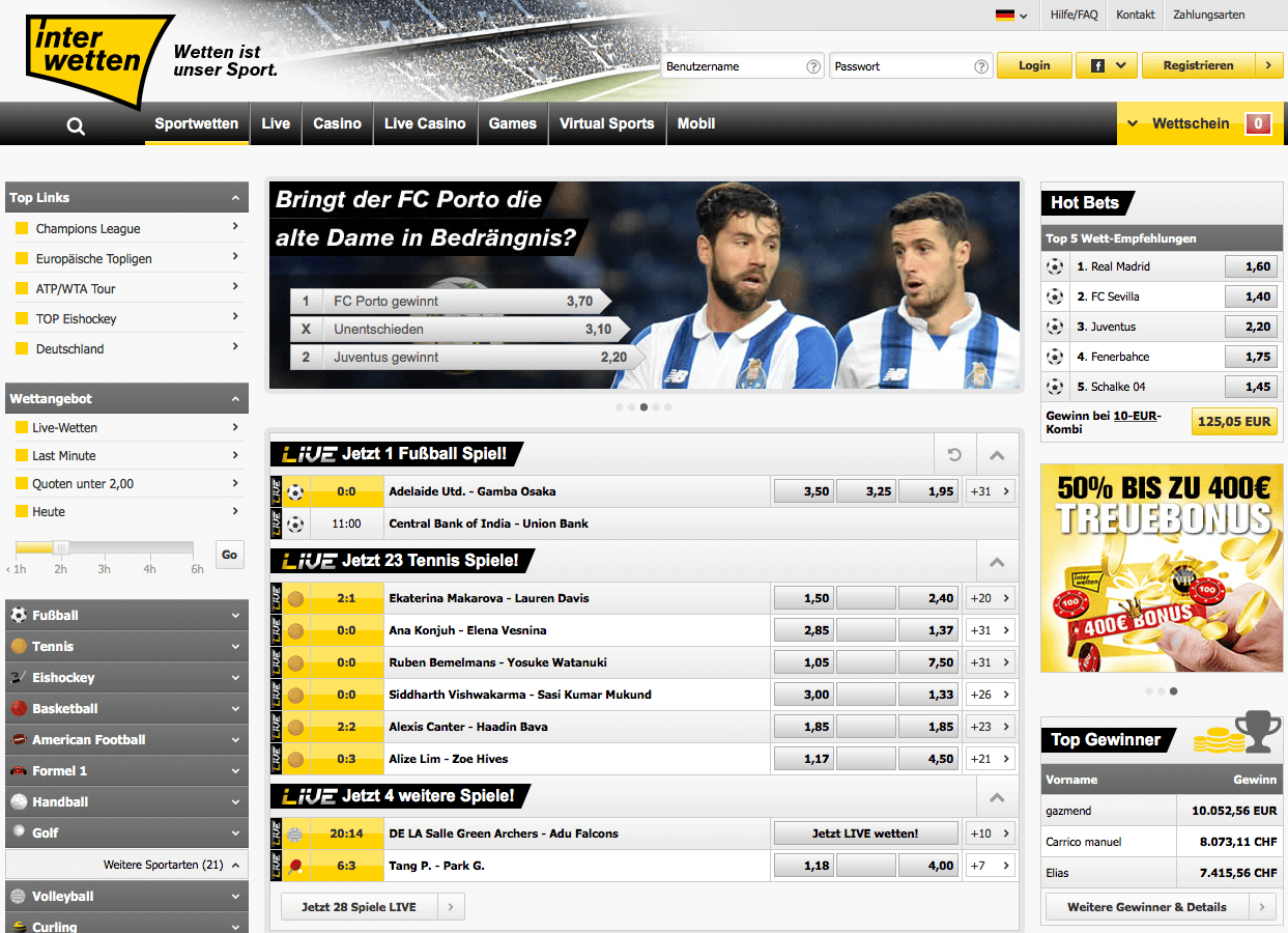 interwetten website