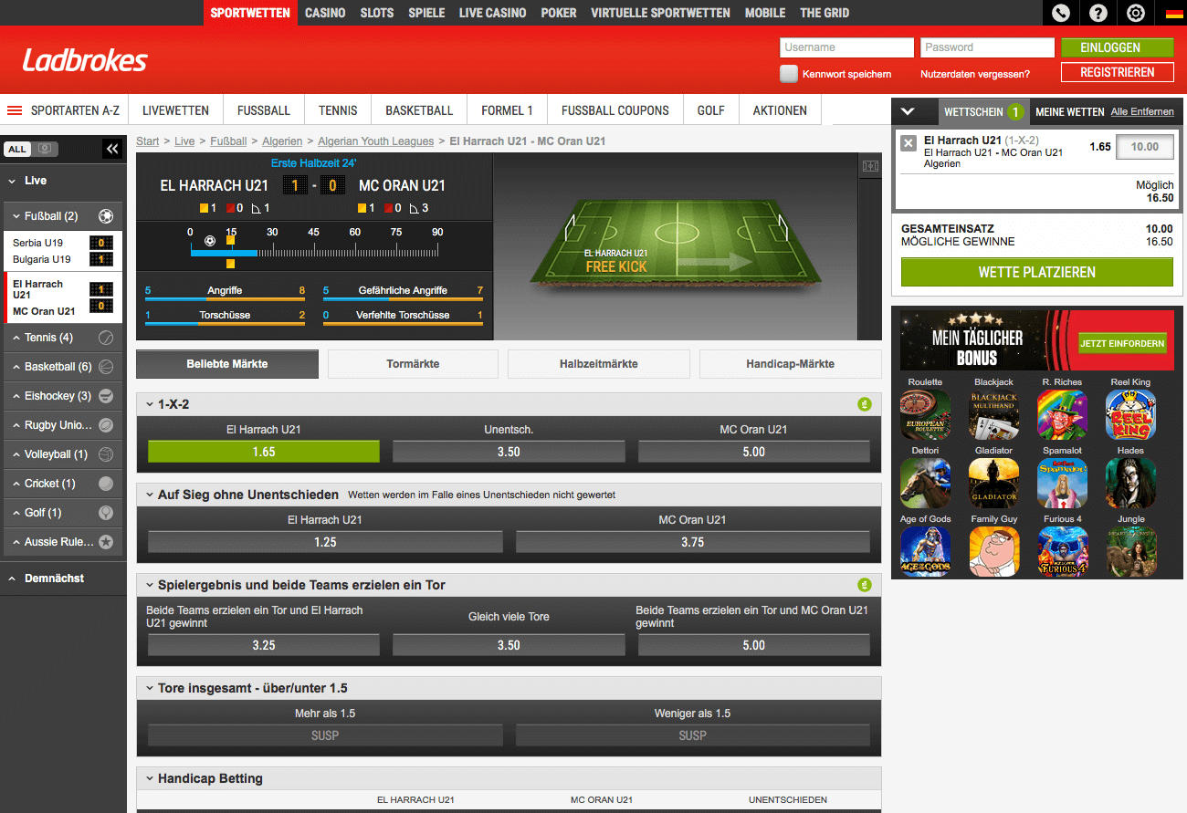 Ladbrokes Livewetten Center
