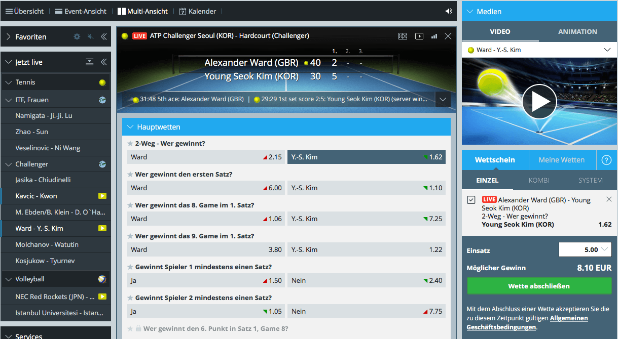 sportingbet livewetten
