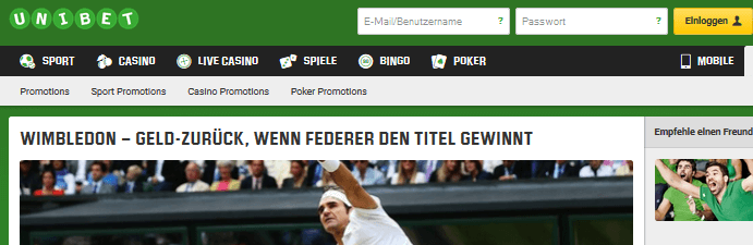 Unibet wimbledon