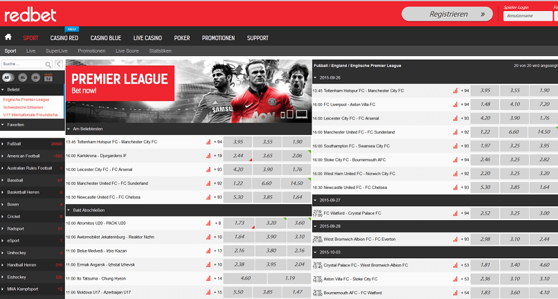 redbet screen