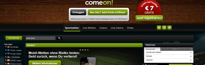 Comeon Banner