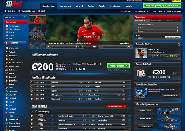 10Bet Webseite