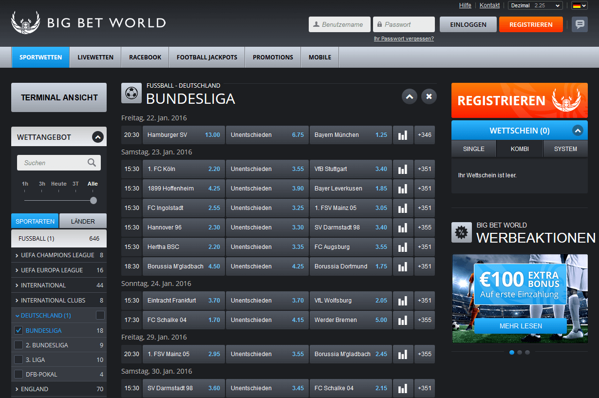 Bigbetworld webseite
