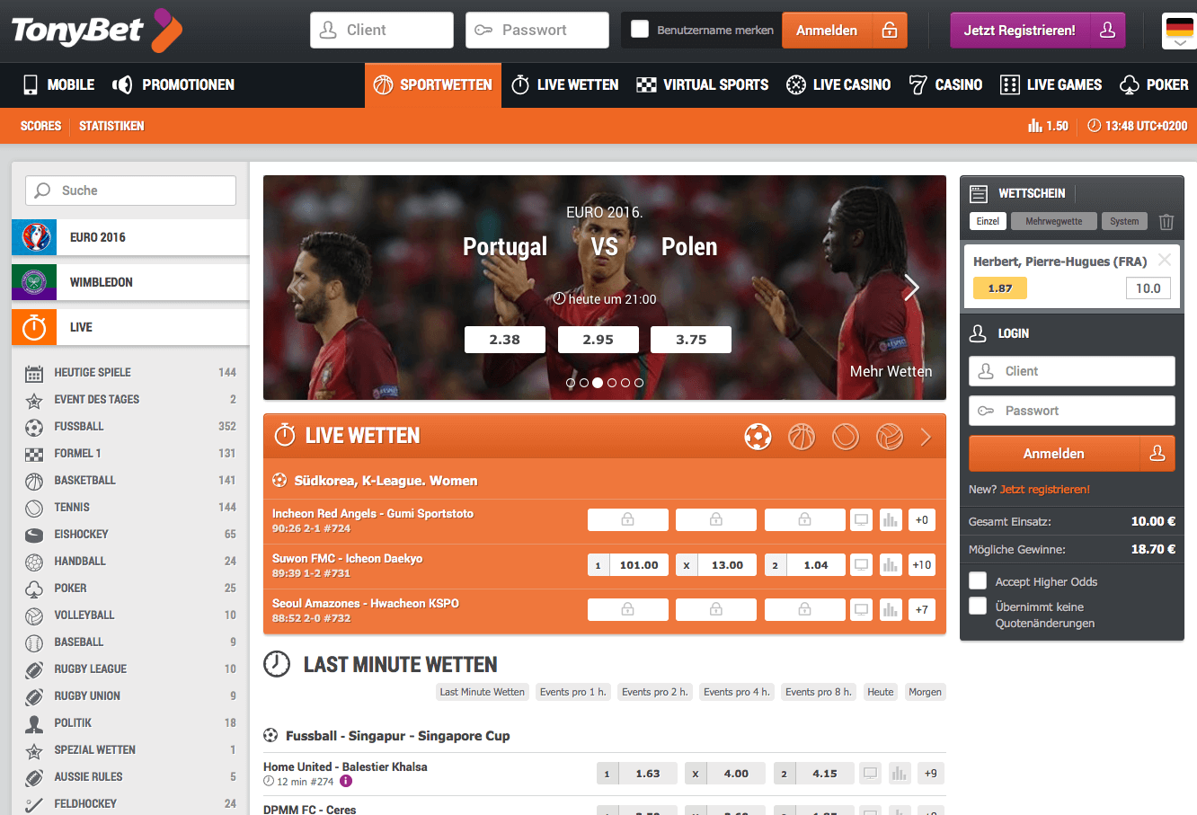 tonybet website
