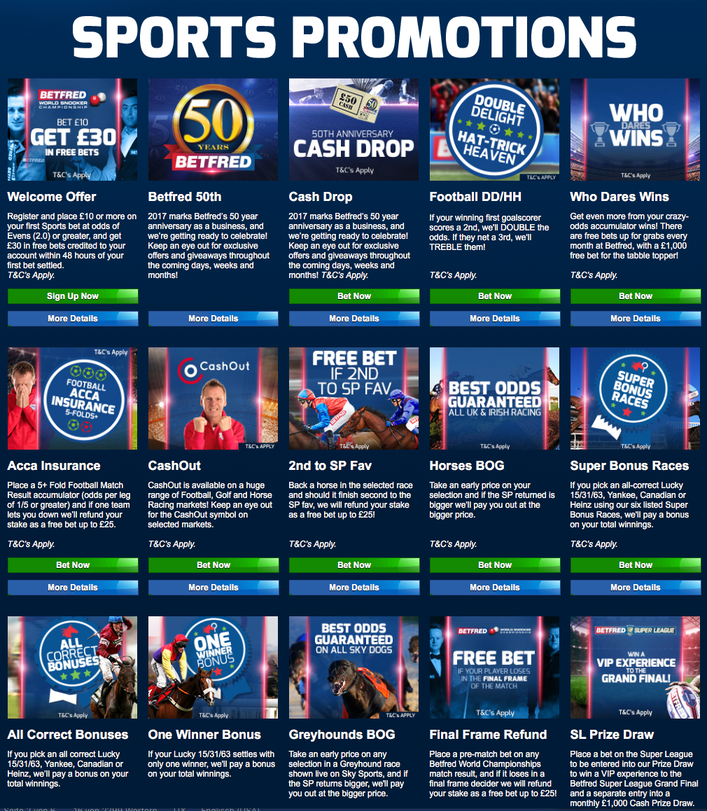 betfred promotions