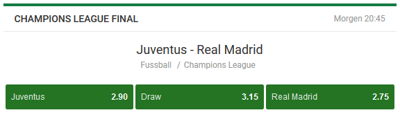 Unibet Quote CL Finale 2017
