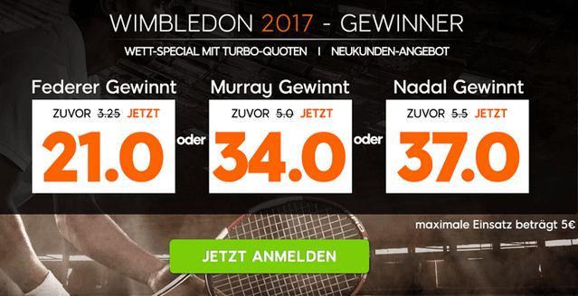 888Sport Wimbeldon erhoehte Odds