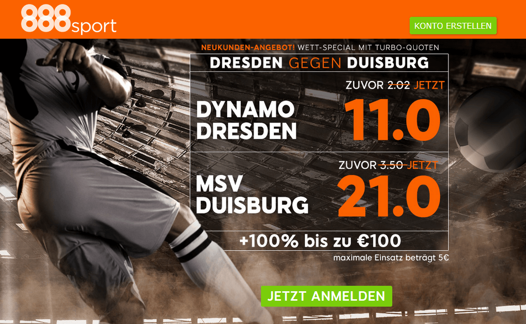 888 Quotenboost 2te Liga