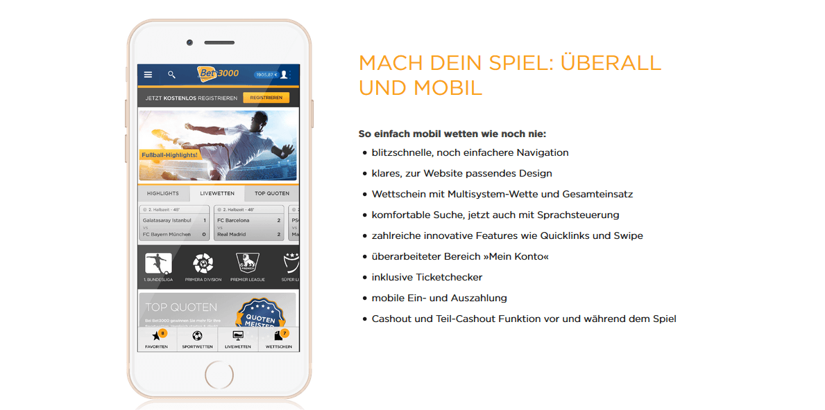 Die Bet3000 App