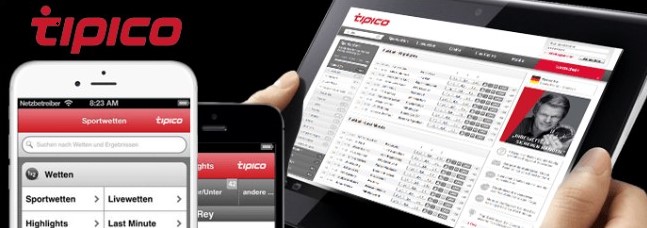 Tipico mobile Webseite