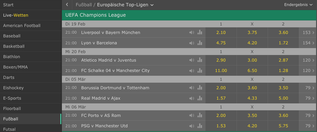 bet365 Wettangebot