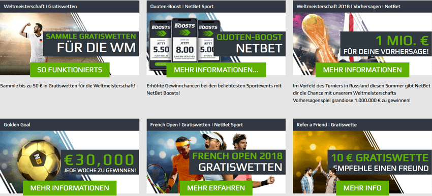 Netbet Bonusangebote für Bestandskunden