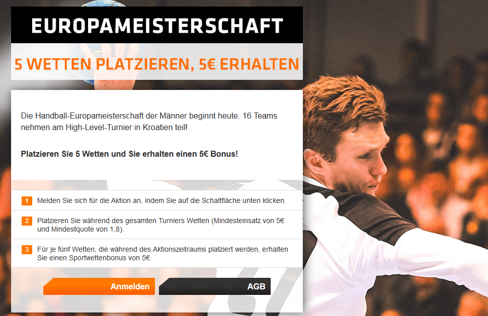 Expektaktion zur Handball Europameisterschaft