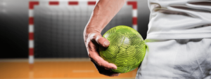 Handball vor dem Tor