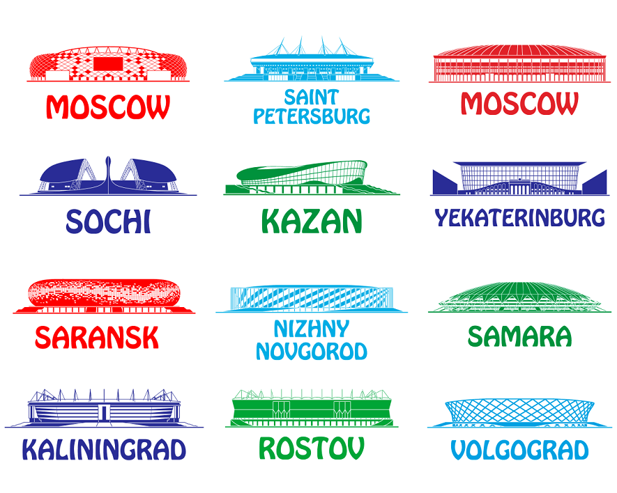 Russia 2018 Spielorte