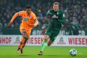Bundesliga, 18. Spieltag: Bremen erkämpft sich ein Unentschieden gegen Hoffenheim, Augsburg gewinnt gegen HSV