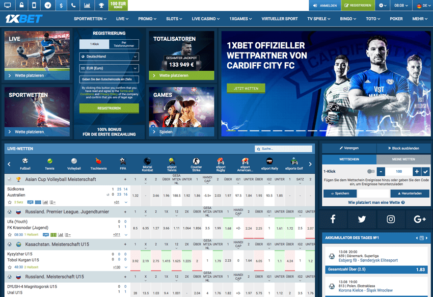 1Xbet Startseite