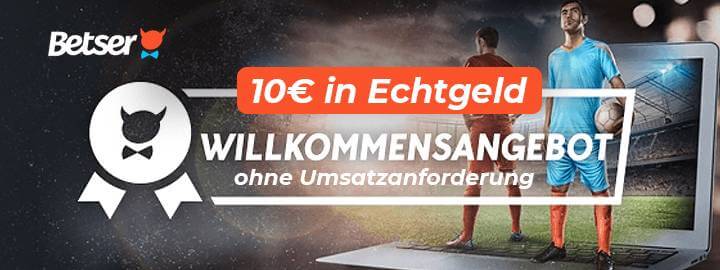 betser 10 euro bonus ohne umsatzbedingungen