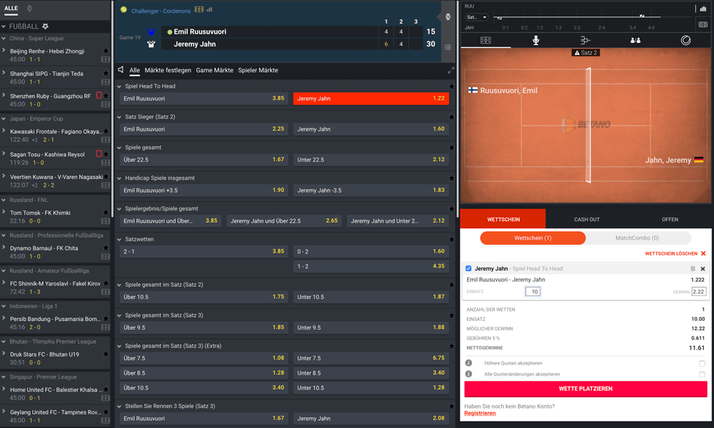 Betano Livewetten