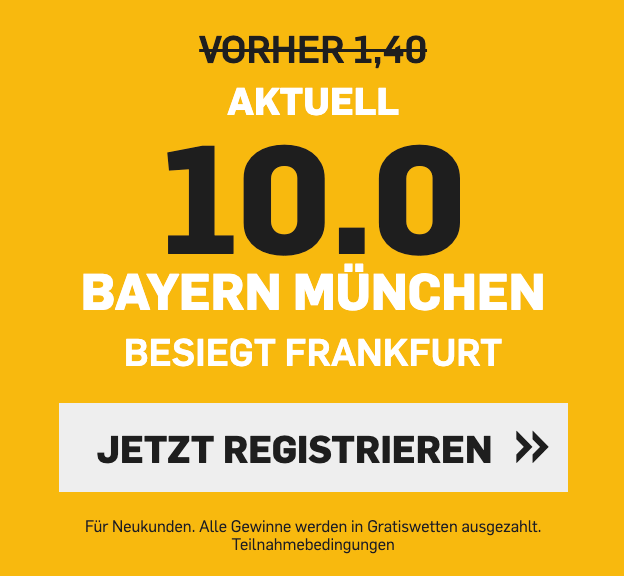 wetten auf sieg bayern münchen gegen eintracht frankfurt