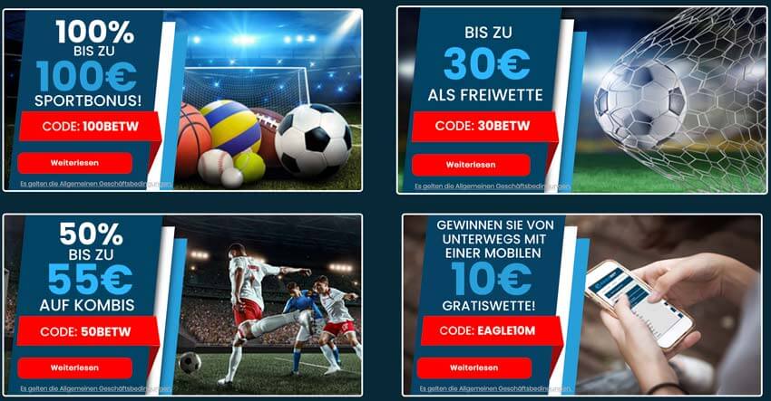 Eaglebet Sportwetten Bonus
