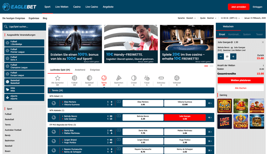 EagleBet | Online Sportwetten & Casino | Freiwette Von Bis Zu 30€ EagleBet | Online Sportwetten & Casino | Freiwette Von Bis Zu 30€