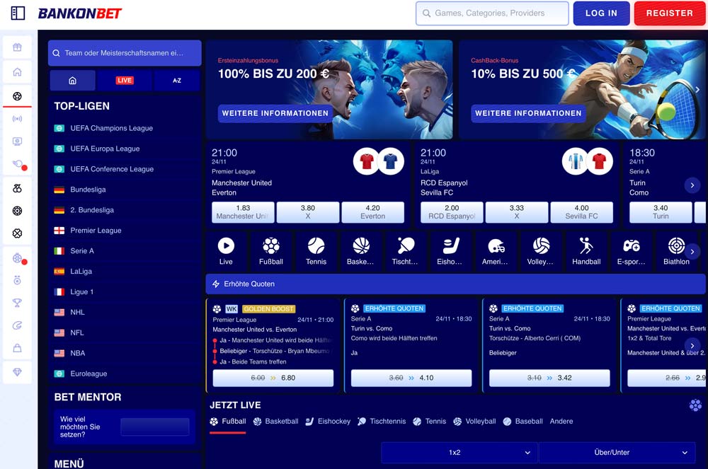 Bankonbet Sportwetten Portal