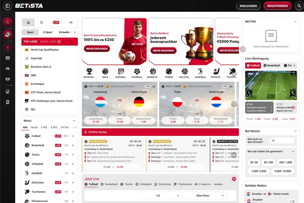 Betista Sportwettenseite